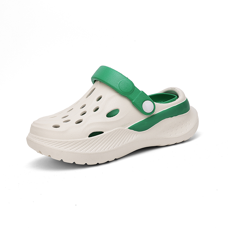 Легкие детские тапочки с амортизаторами FCMM, белый/зеленый 
Легкие детские тапочки с амортизаторами FCMM, белый/зеленый