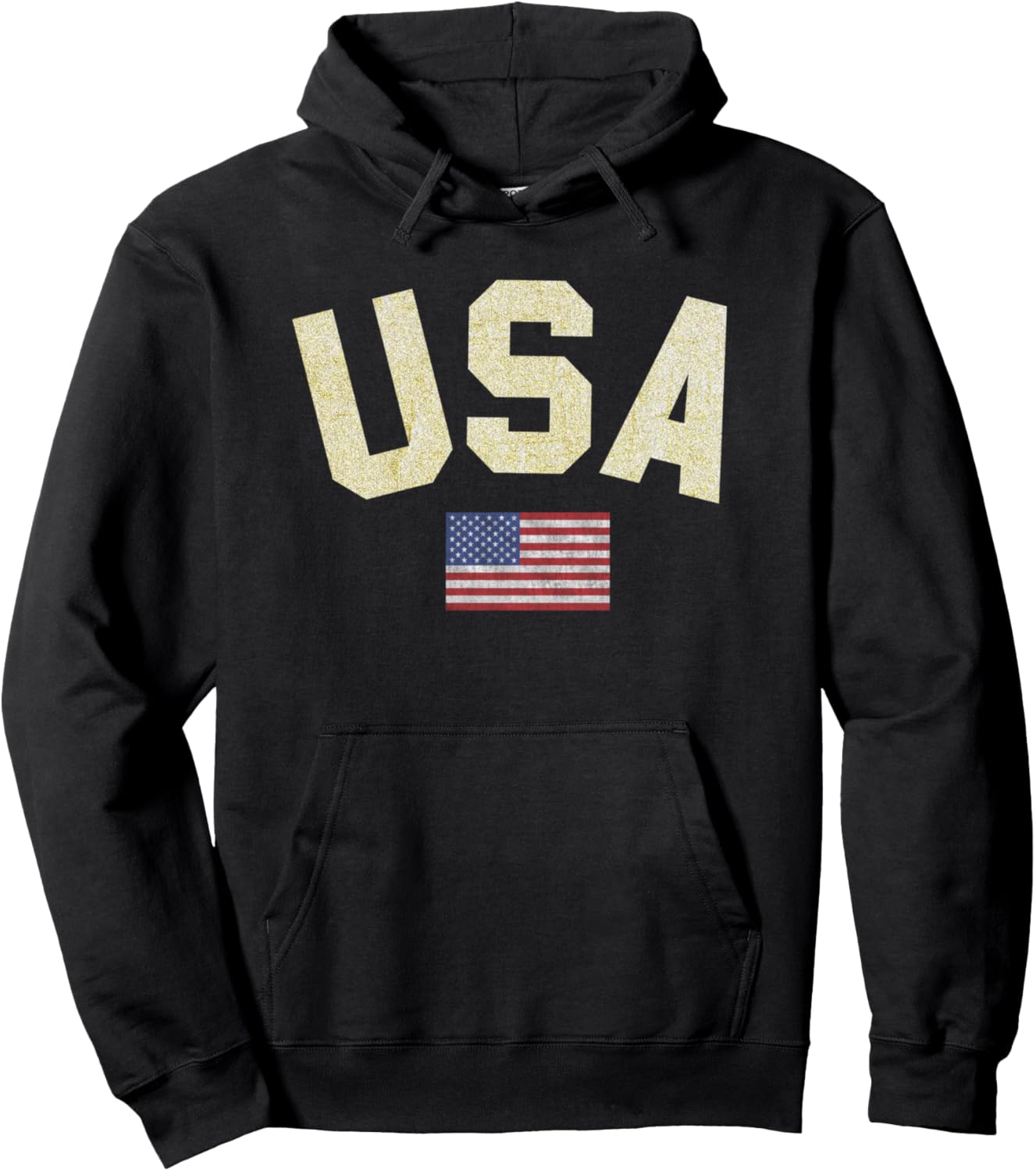 Худи с флагом США, золотистые блестки, черный Trendy Apparel
Худи с флагом США, золотистые блестки, черный Trendy Apparel