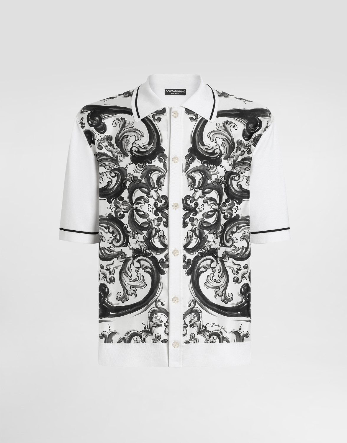 Удлиненная рубашка из шелка и хлопка с принтом мажолика Dolce & Gabbana, мультиколор
Удлиненная рубашка из шелка и хлопка с принтом мажолика Dolce & Gabbana, мультиколор