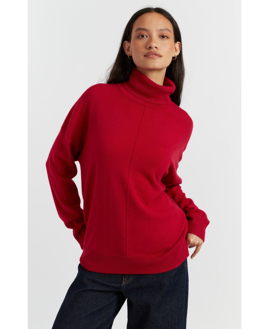 Женский свободный свитер с высоким воротником из шерсти и кашемира Chinti & Parker, Crimson
Женский свободный свитер с высоким воротником из шерсти и кашемира Chinti & Parker, Crimson