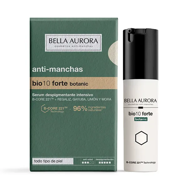 Интенсивная депигментирующая сыворотка Bio10 Forte Botanic Bella Aurora, 30 ml
Интенсивная депигментирующая сыворотка Bio10 Forte Botanic Bella Aurora, 30 ml