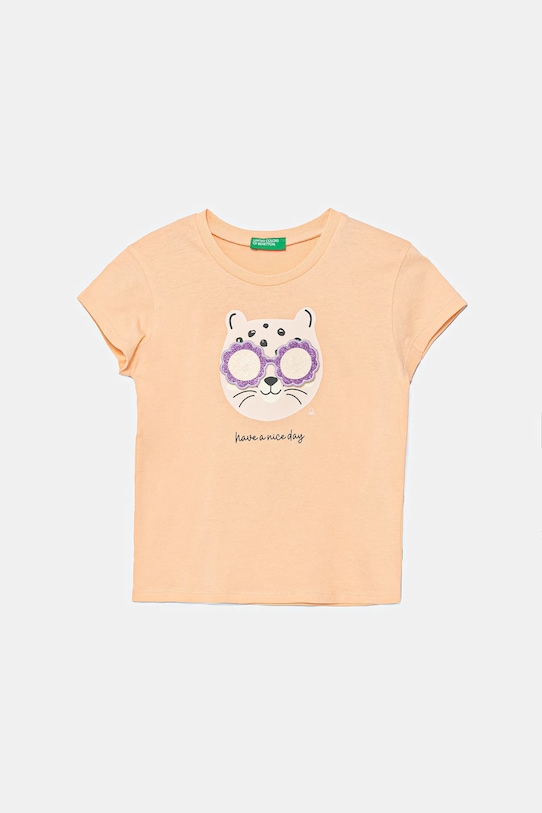 Детская хлопковая футболка United Colors Of Benetton, оранжевый
Детская хлопковая футболка United Colors Of Benetton, оранжевый