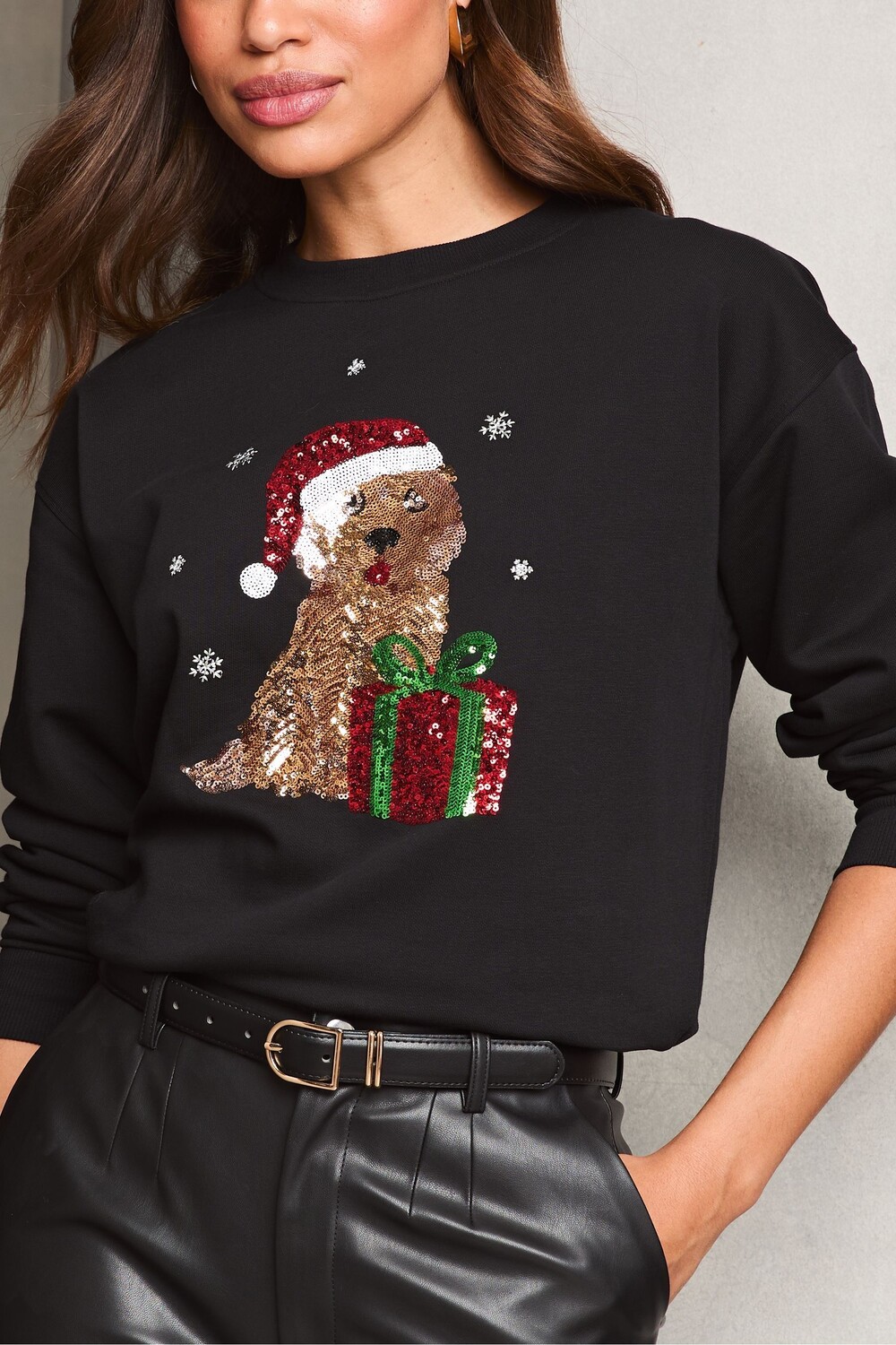 Рождественская толстовка Lipsy, черный
Рождественская толстовка Lipsy, черный