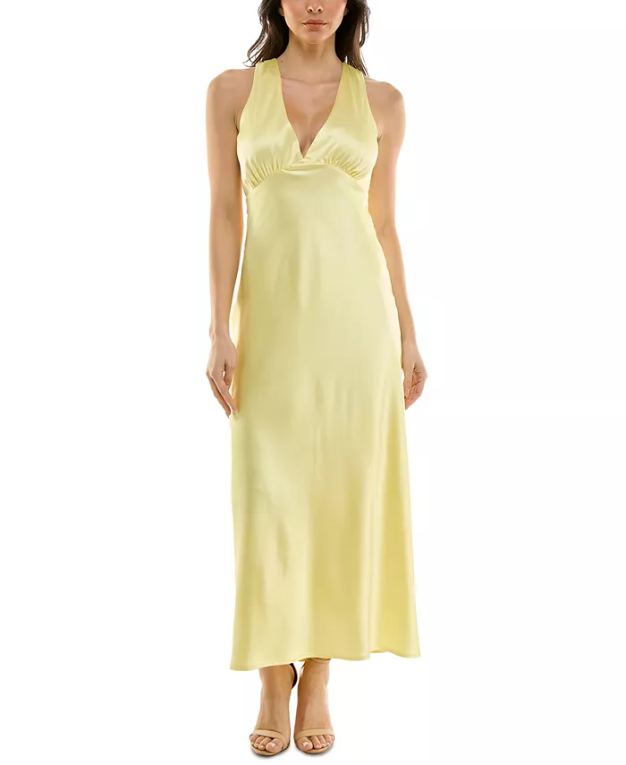 Женское V-образное платье миди из сатина с расклешенным силуэтом Emerald Sundae, желтый
Женское V-образное платье миди из сатина с расклешенным силуэтом Emerald Sundae, желтый