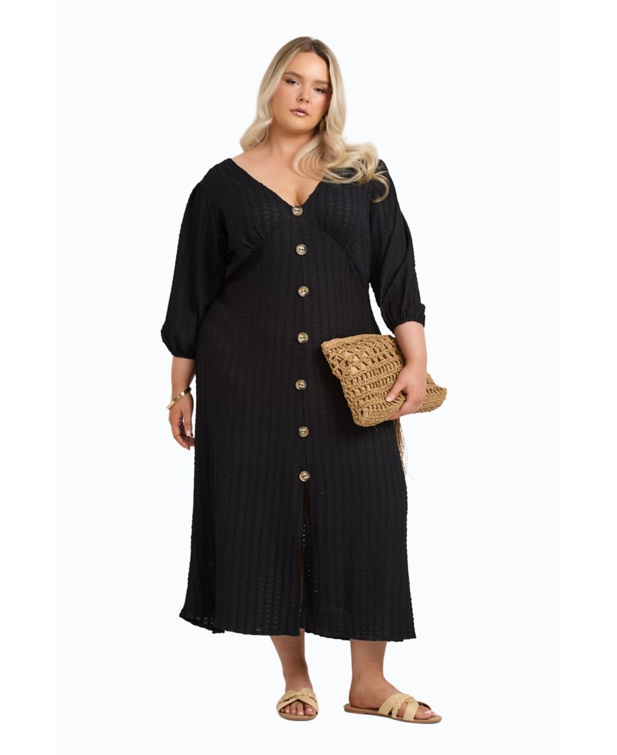 Женское миди-платье с рукавами-баллонами и застежкой на пуговицы спереди FASHION-SZN CURVE, Black
Женское миди-платье с рукавами-баллонами и застежкой на пуговицы спереди FASHION-SZN CURVE, Black