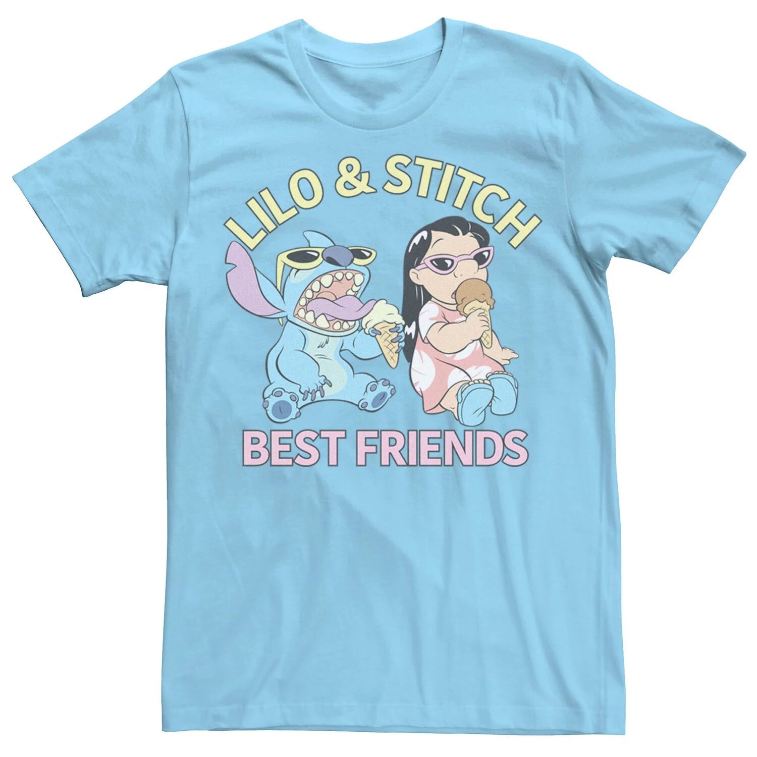Мужская футболка Lilo & Stitch Best Friends с мороженым Disney, светло-синий
Мужская футболка Lilo & Stitch Best Friends с мороженым Disney, светло-синий