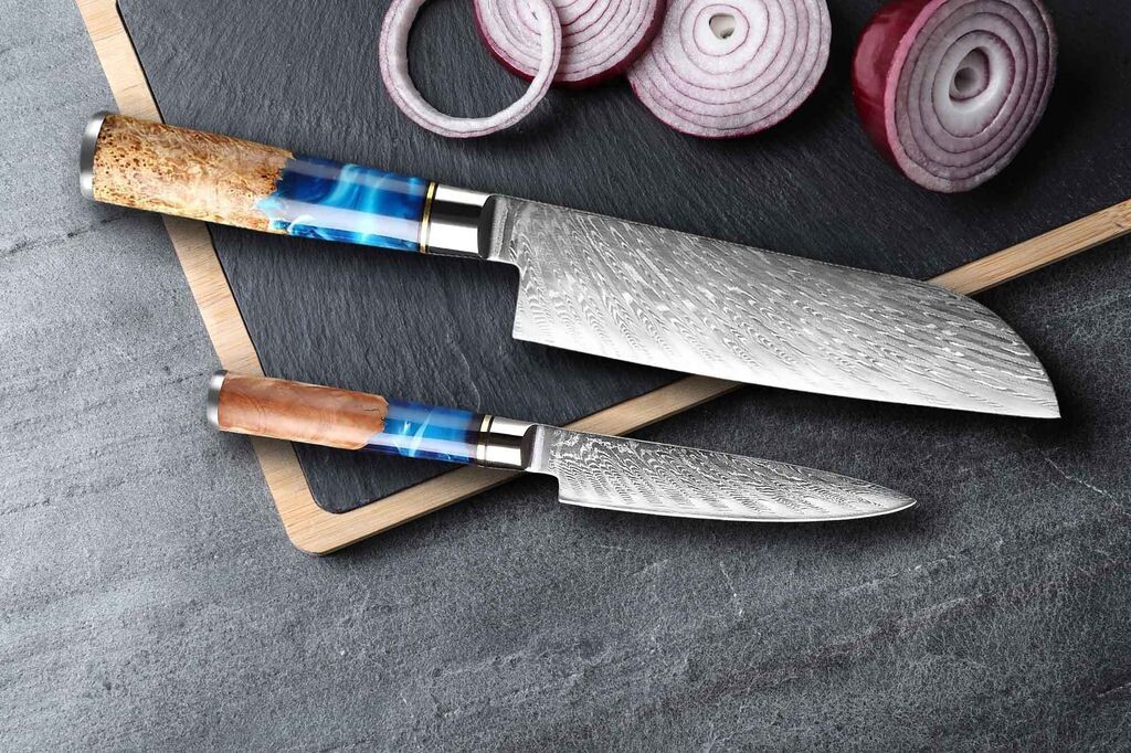 2 шт. Набор ножей Santoku и Utility Knife Sharp – кухонные ножи с эксклюзивными, уникальными деревянными ручками Muxel
2 шт. Набор ножей Santoku и Utility Knife Sharp – кухонные ножи с эксклюзивными, уникальными деревянными ручками Muxel