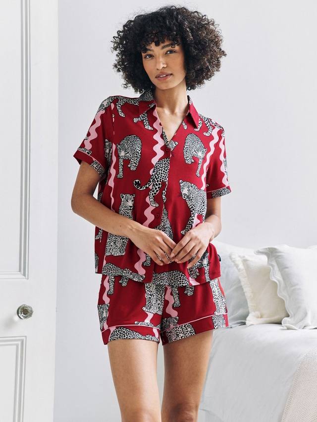 Пижамный комплект с пуговицами Snow Leopard Chelsea Peers, Red
Пижамный комплект с пуговицами Snow Leopard Chelsea Peers, Red