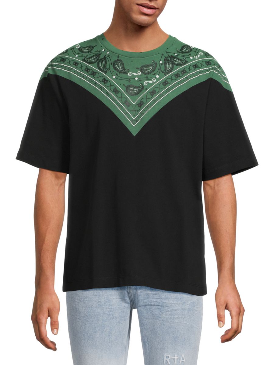 Футболка с круглым вырезом и принтом банданы Marcelo Burlon, черный
Футболка с круглым вырезом и принтом банданы Marcelo Burlon, черный