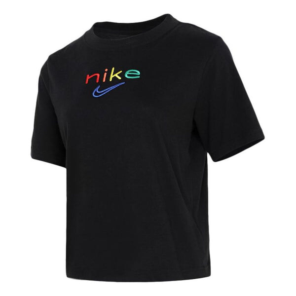 Футболка dri fit свободные с радужным логотипом спортивные Nike, черный
Футболка dri fit свободные с радужным логотипом спортивные Nike, черный