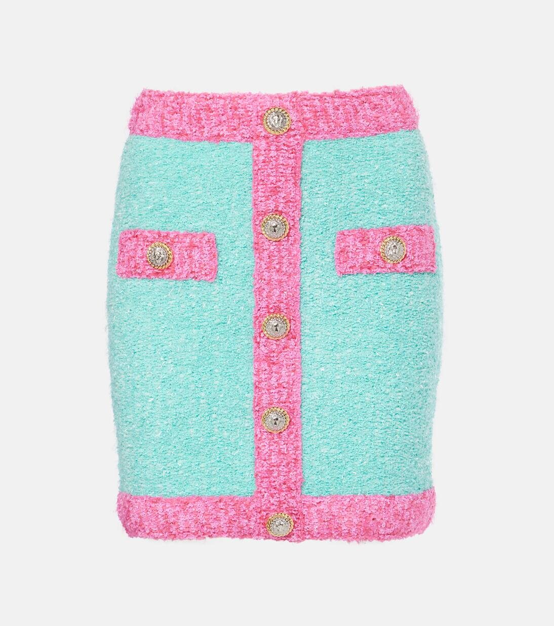 Вязаная мини-юбка Balmain, цвет menthe/fuschia
Вязаная мини-юбка Balmain, цвет menthe/fuschia