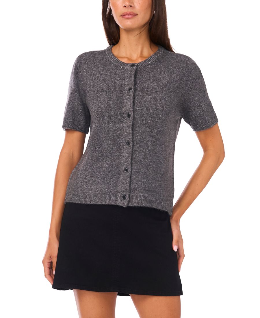 Женский укороченный кардиган с круглым вырезом Vince Camuto, Medium Heather Grey
Женский укороченный кардиган с круглым вырезом Vince Camuto, Medium Heather Grey