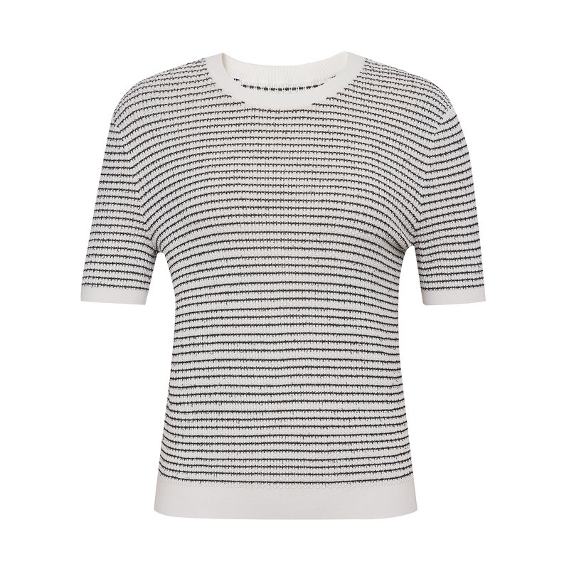 Пуловер Deep Breath в полоску с короткими рукавами, черный
Пуловер Deep Breath в полоску с короткими рукавами, черный