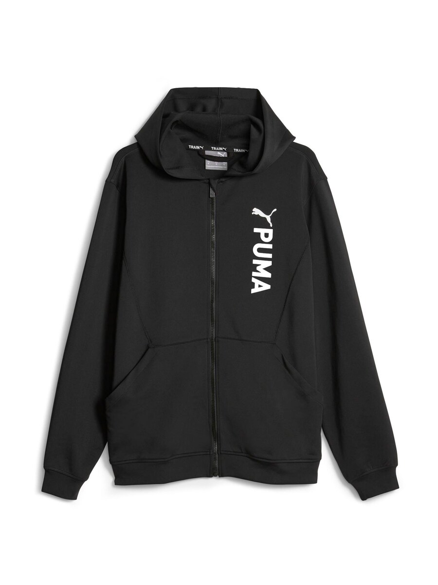 Спортивная толстовка с капюшоном на молнии PUMA, черный
Спортивная толстовка с капюшоном на молнии PUMA, черный