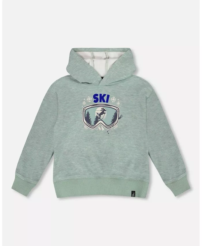 Супермягкая толстовка из ворсистого джерси с капюшоном и графическим принтом для мальчиков, зеленая Deux par Deux, зеленый
Супермягкая толстовка из ворсистого джерси с капюшоном и графическим принтом для мальчиков, зеленая Deux par Deux, зеленый