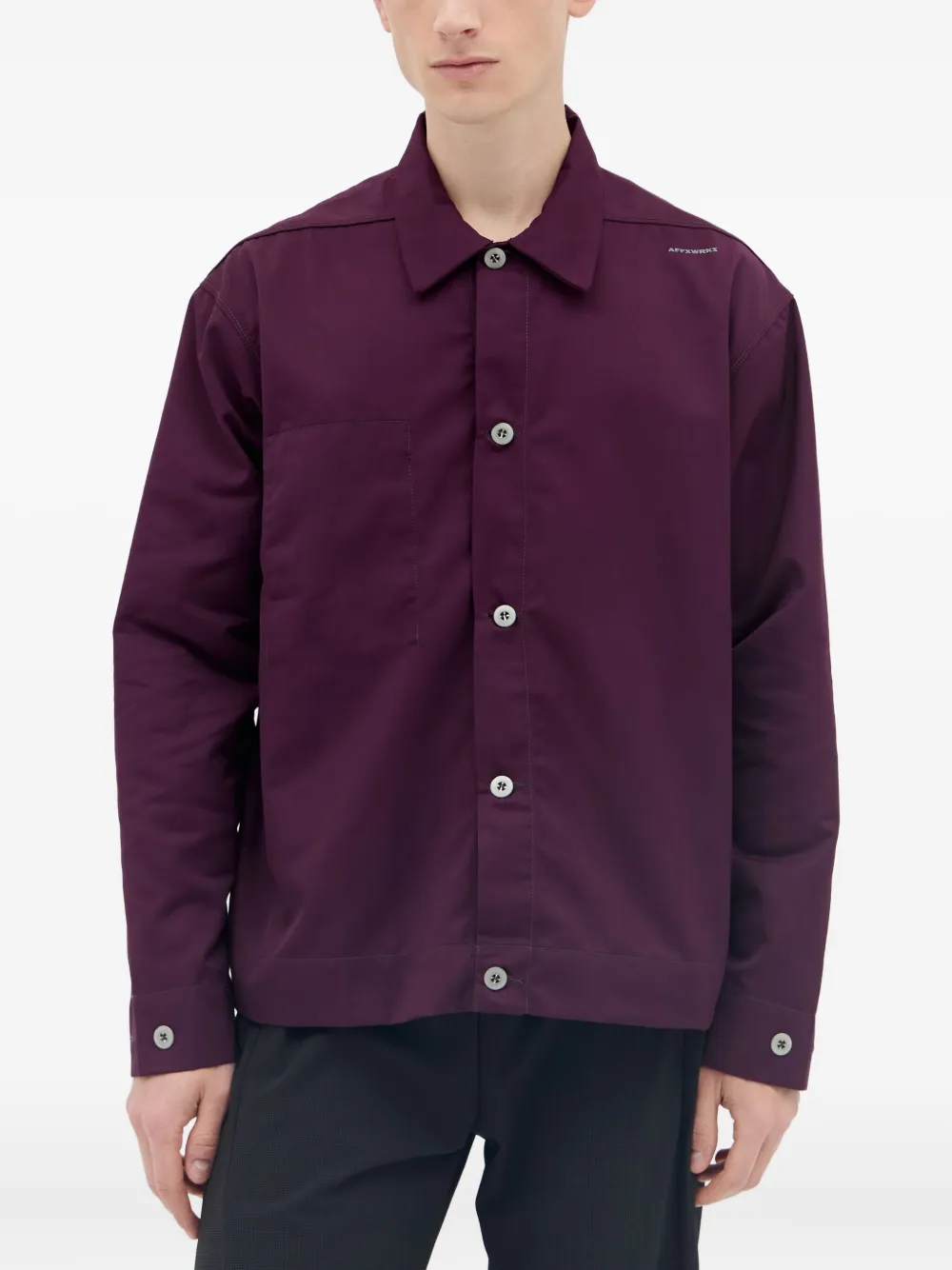 Куртка-рубашка с логотипом AFFXWRKS, фиолетовый
Куртка-рубашка с логотипом AFFXWRKS, фиолетовый