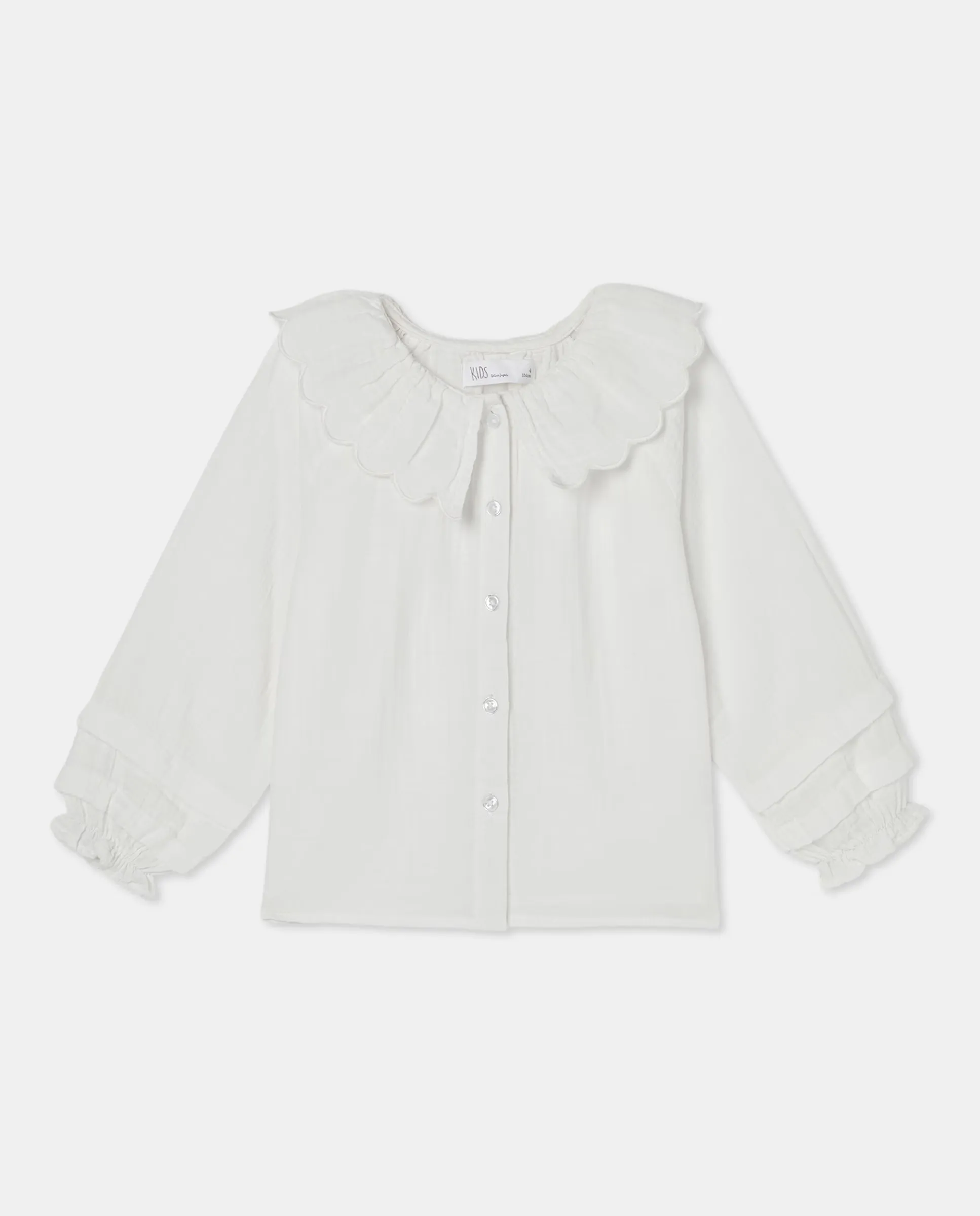 Детская блузка из двойного газа с волнистым воротником Kids El Corte Inglés, белый
Детская блузка из двойного газа с волнистым воротником Kids El Corte Inglés, белый