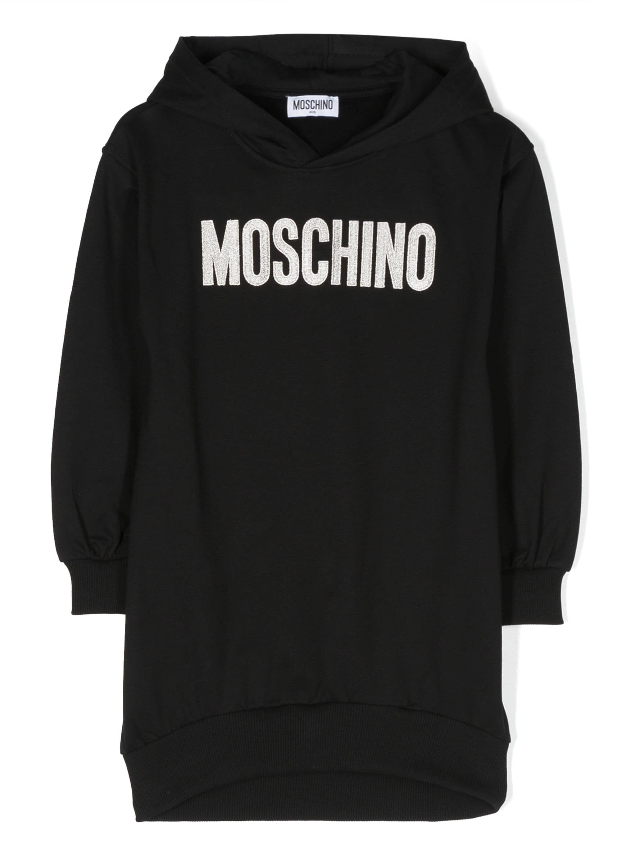 Moschino Девочки Лого-патч Хлопковое Свитер-платье, черный
Moschino Девочки Лого-патч Хлопковое Свитер-платье, черный