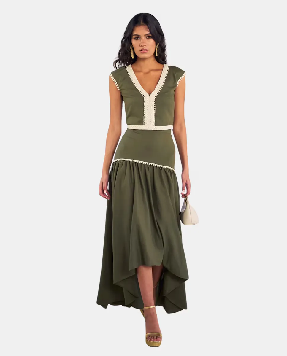 Асимметричная юбка с расклешением MIPHAI, темно-зеленый
Асимметричная юбка с расклешением MIPHAI, темно-зеленый