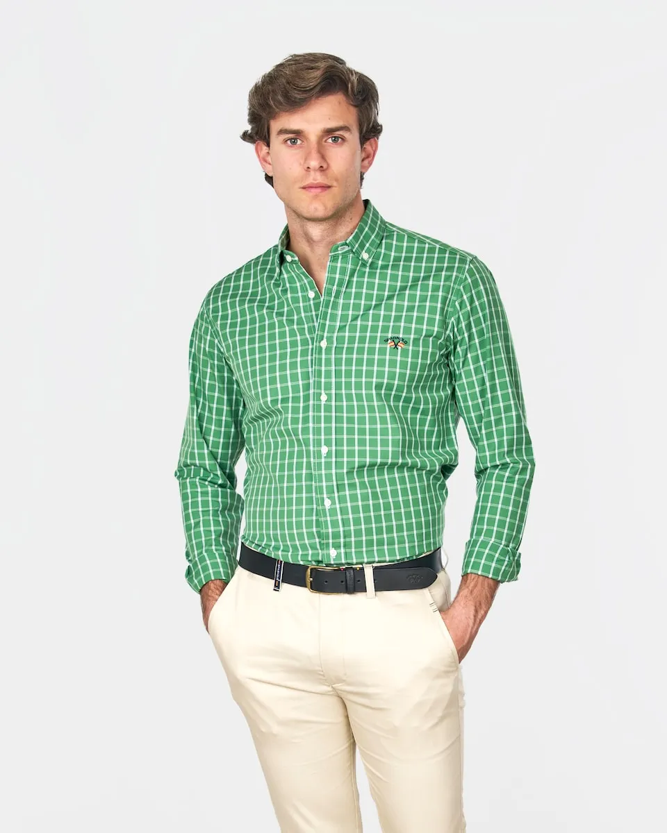 Мужская рубашка поплин классического кроя в клетку Spagnolo, зеленый
Мужская рубашка поплин классического кроя в клетку Spagnolo, зеленый
