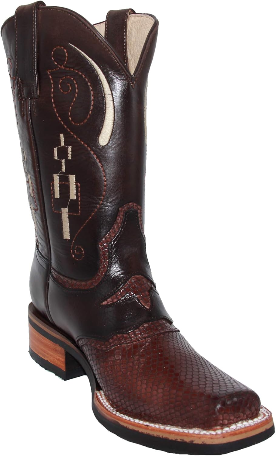 Мужские ковбойские сапоги из натуральной кожи с узором под змею, квадратным носком в западном стиле The Western Shops, коричневый
Мужские ковбойские сапоги из натуральной кожи с узором под змею, квадратным носком в западном стиле The Western Shops, коричневый