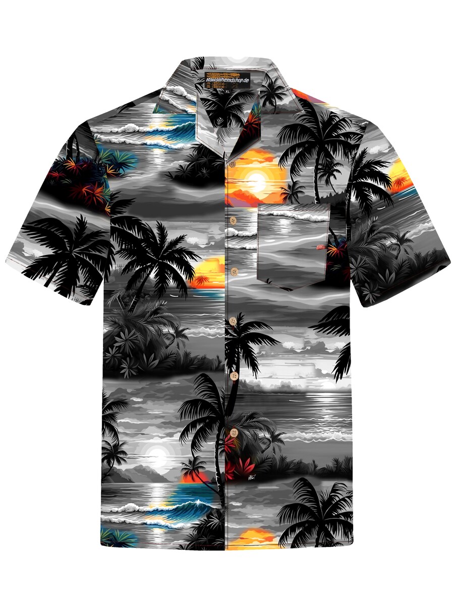 Рубашка на пуговицах классического кроя Hawaiihemdshop.de Night on Hawaii, серый
Рубашка на пуговицах классического кроя Hawaiihemdshop.de Night on Hawaii, серый