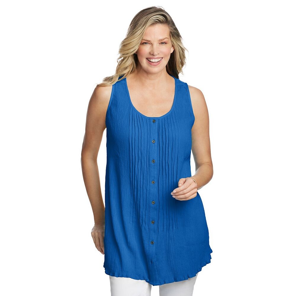 Женщина в женской марлевой рубашке без рукавов с защипами больших размеров Woman Within, цвет Bright Cobalt
Женщина в женской марлевой рубашке без рукавов с защипами больших размеров Woman Within, цвет Bright Cobalt