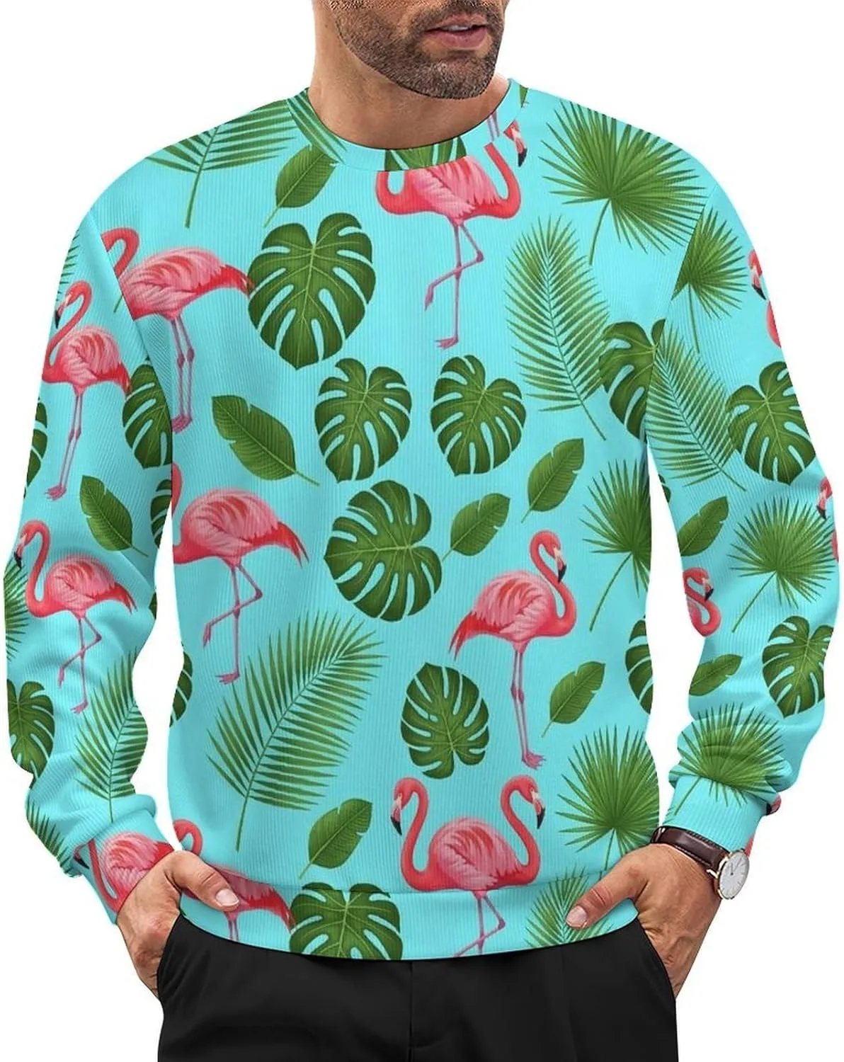 Мужской свитер с круглым вырезом свободного кроя VAFZASC
Мужской свитер с круглым вырезом свободного кроя VAFZASC