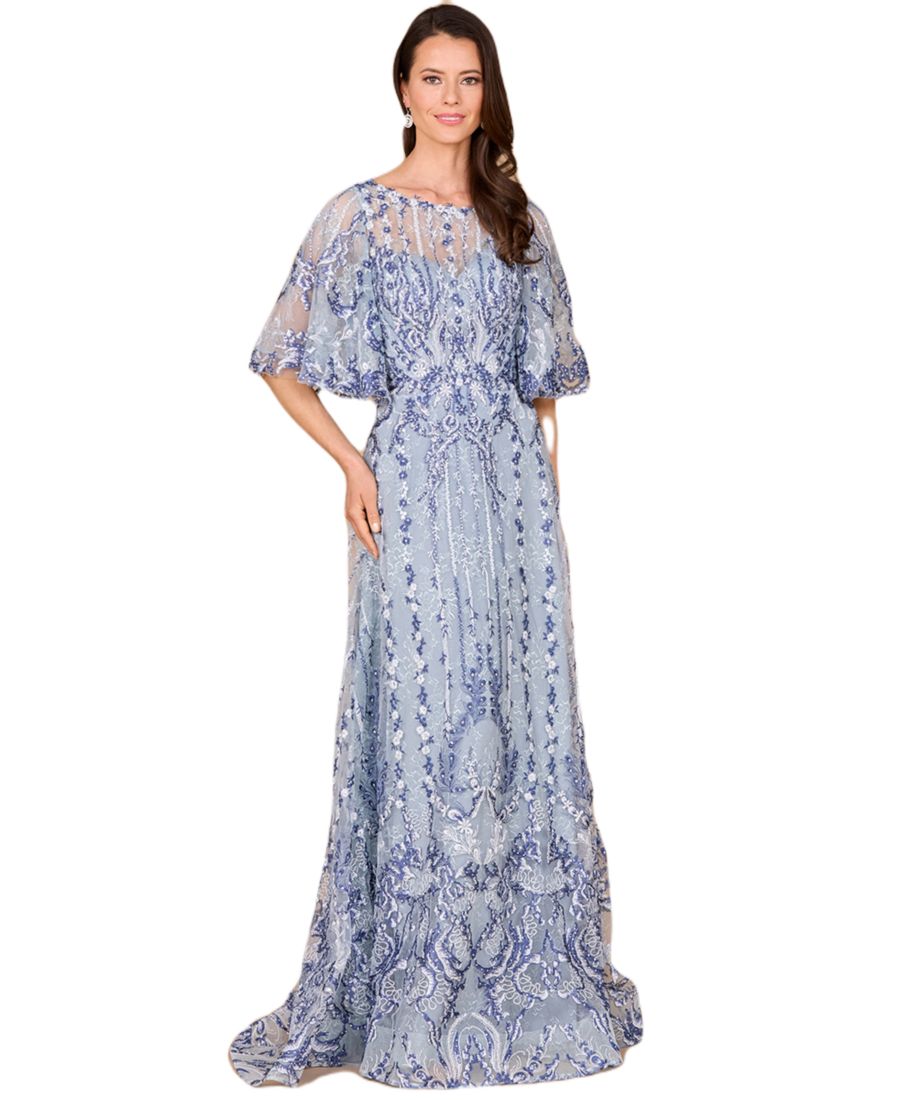 Женское вышитое платье А-силуэта с рукавами-кейпами Lara, Blue
Женское вышитое платье А-силуэта с рукавами-кейпами Lara, Blue