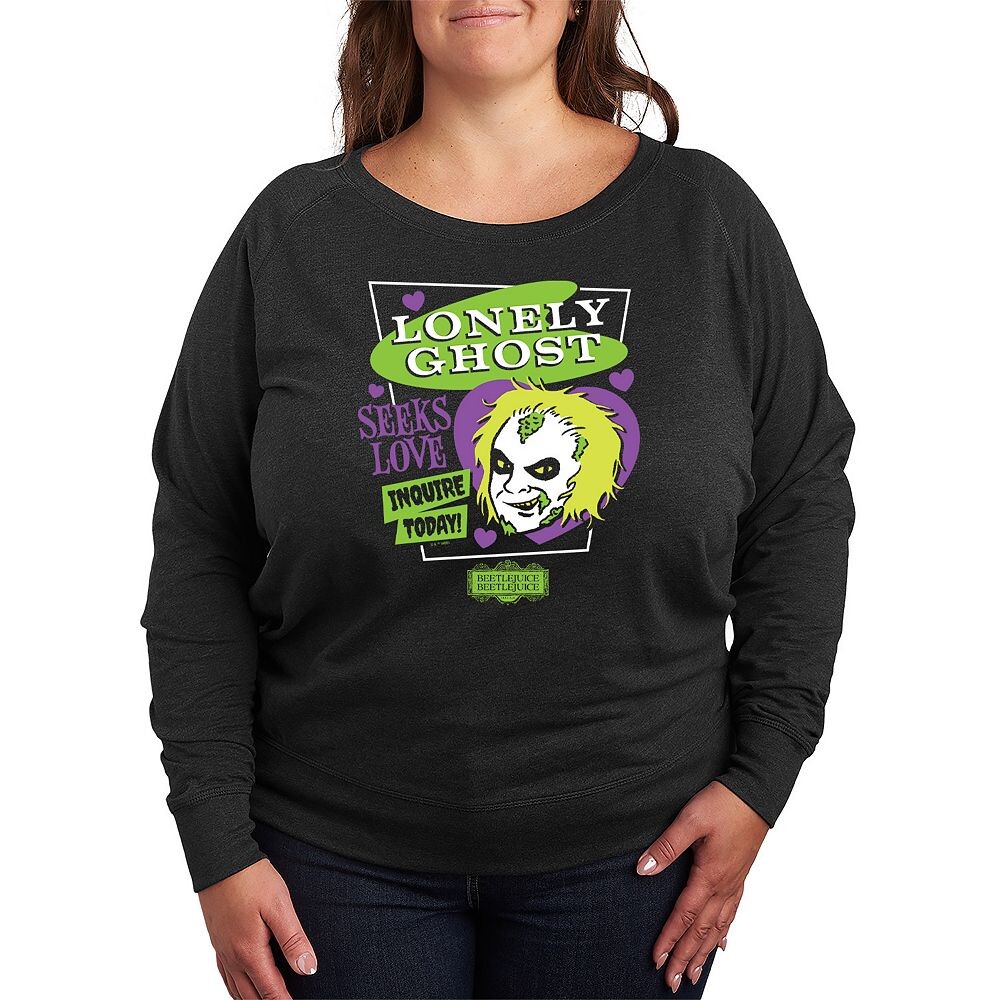 Большой размер Beetlejuice 2 Lonely Ghost Легкий свитшот из френч-терри Licensed Character, цвет Heather Charcoal
Большой размер Beetlejuice 2 Lonely Ghost Легкий свитшот из френч-терри Licensed Character, цвет Heather Charcoal