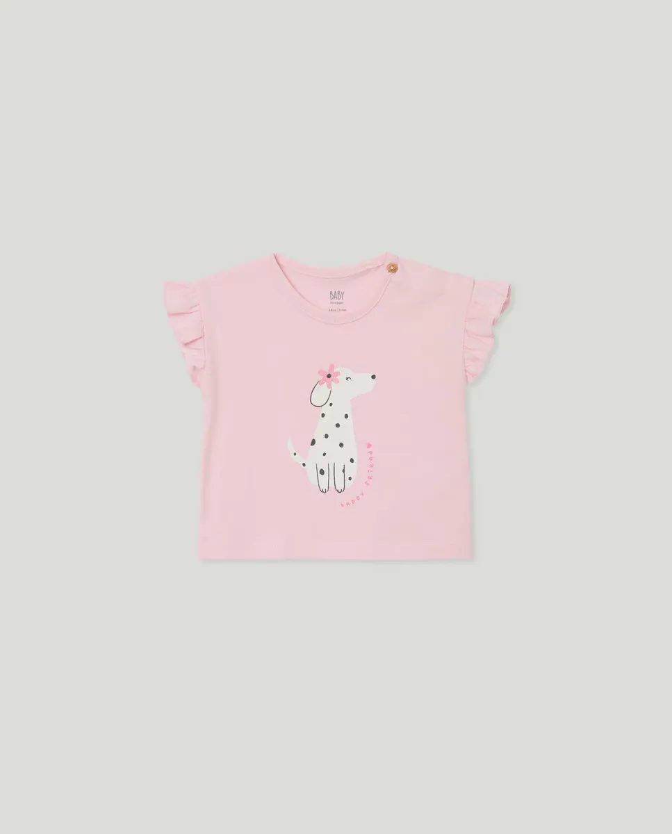 Футболка без рукавов для девочки с оборкой и изображением собаки Baby El Corte Inglés, цвет Rosa claro
Футболка без рукавов для девочки с оборкой и изображением собаки Baby El Corte Inglés, цвет Rosa claro