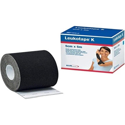 Кинезиологический тейп Leukotape K черный 5см х 4,5м 
Кинезиологический тейп Leukotape K черный 5см х 4,5м