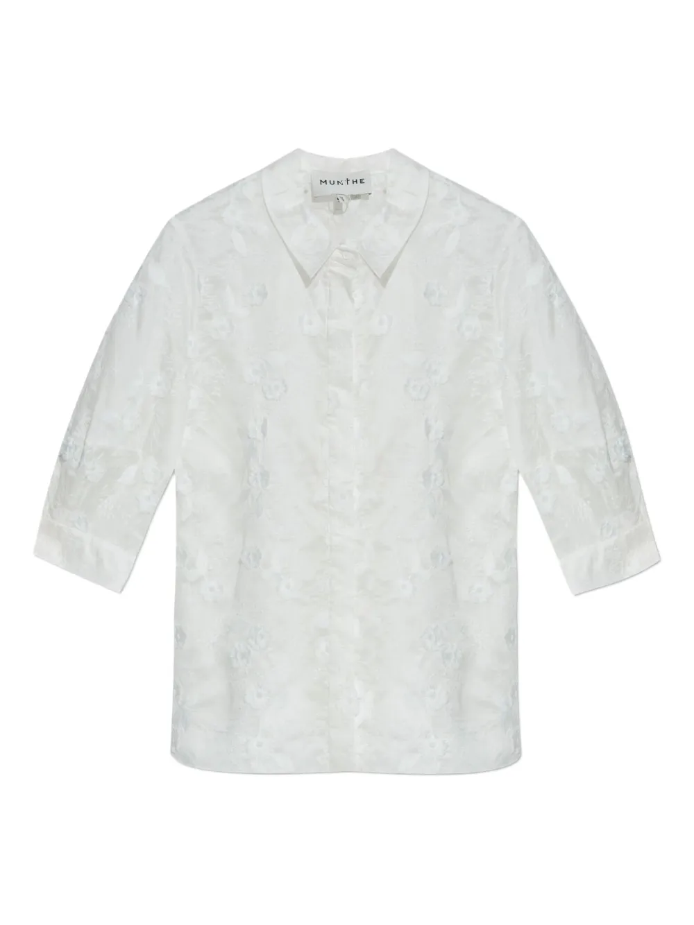 Прозрачная рубашка с цветочной вышивкой MUNTHE, белый
Прозрачная рубашка с цветочной вышивкой MUNTHE, белый