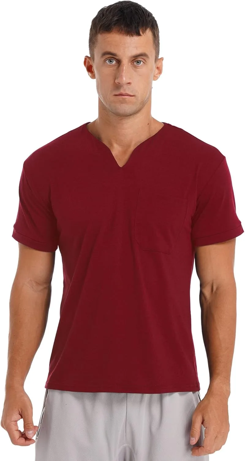 Мужская футболка с V-образным вырезом и карманом Yhong
Мужская футболка с V-образным вырезом и карманом Yhong