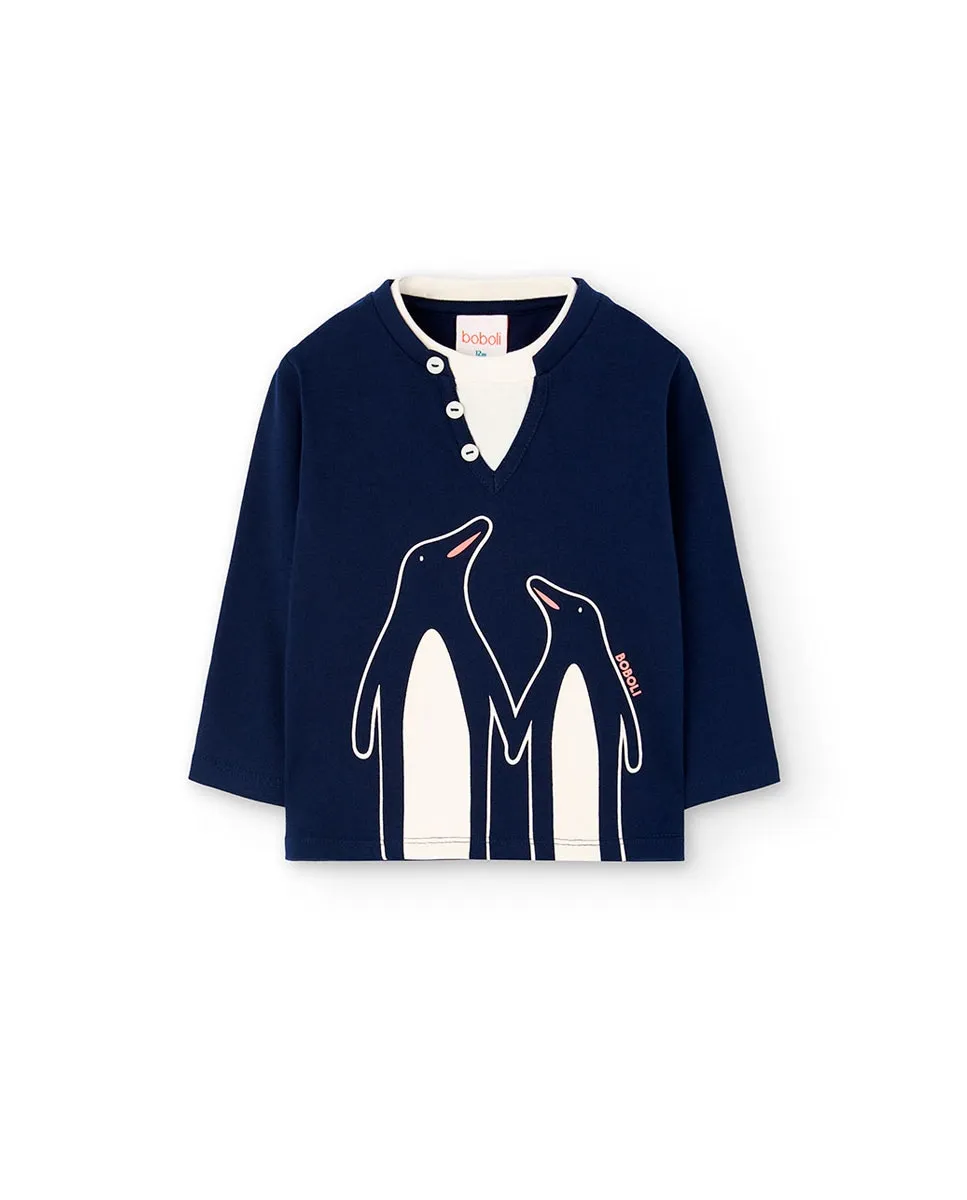 Детская футболка для мальчика с круглым вырезом и длинным рукавом Boboli, темно-синий
Детская футболка для мальчика с круглым вырезом и длинным рукавом Boboli, темно-синий