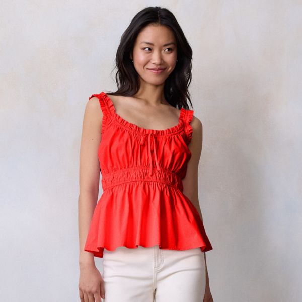 Женская майка-бэбидолл со сборками Lc Lauren Conrad, цвет poppy bouquet
Женская майка-бэбидолл со сборками Lc Lauren Conrad, цвет poppy bouquet