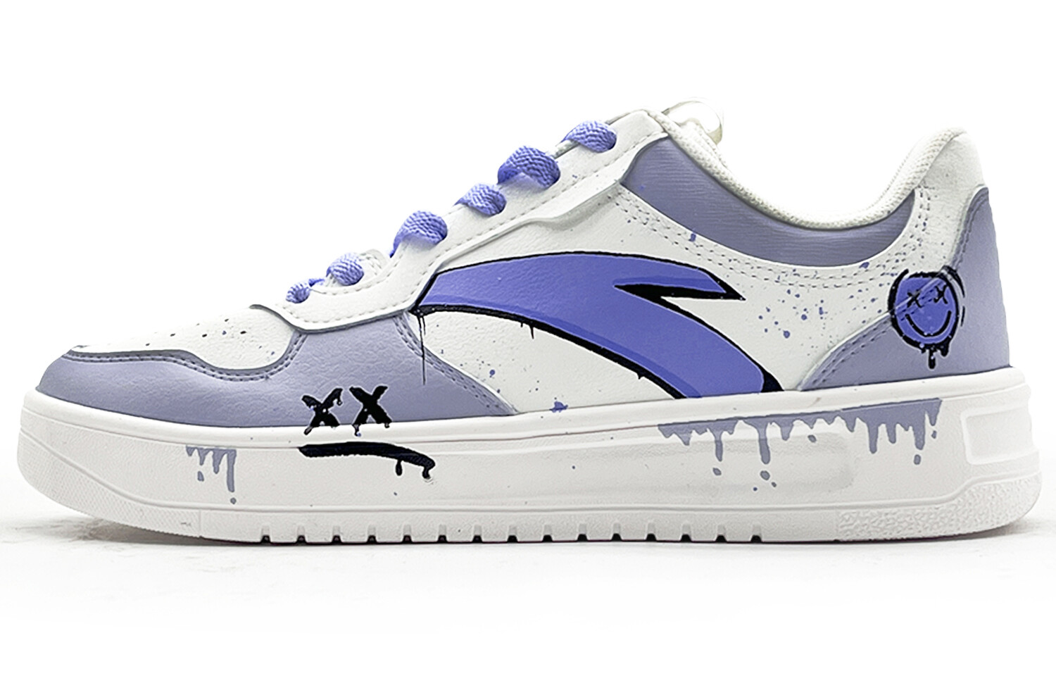 Кеды мужские, обувь для скейтбординга низкая Белый/фиолетовый/черный Anta
Кеды мужские, обувь для скейтбординга низкая Белый/фиолетовый/черный Anta