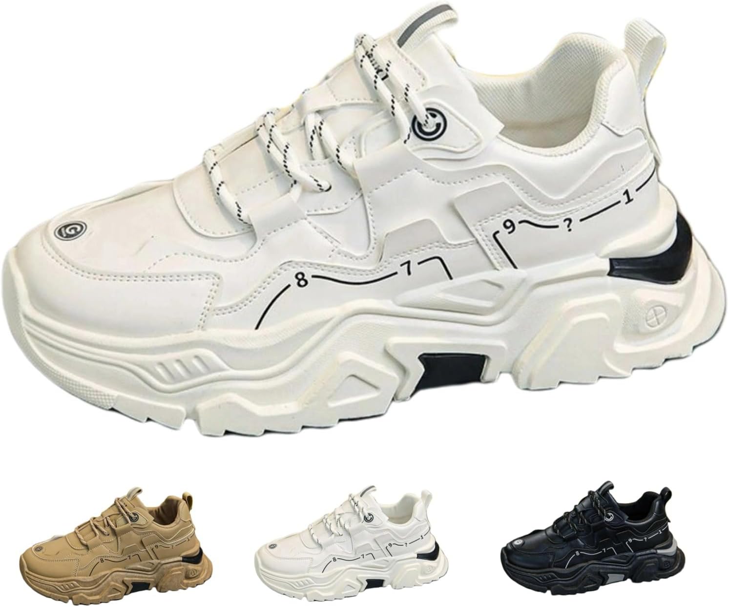 Мужские повседневные кроссовки на массивной подошве, модный уличный стиль, нескользящие, удобные спортивные для бега и ходьбы Macefil, белый
Мужские повседневные кроссовки на массивной подошве, модный уличный стиль, нескользящие, удобные спортивные для бега и ходьбы Macefil, белый
