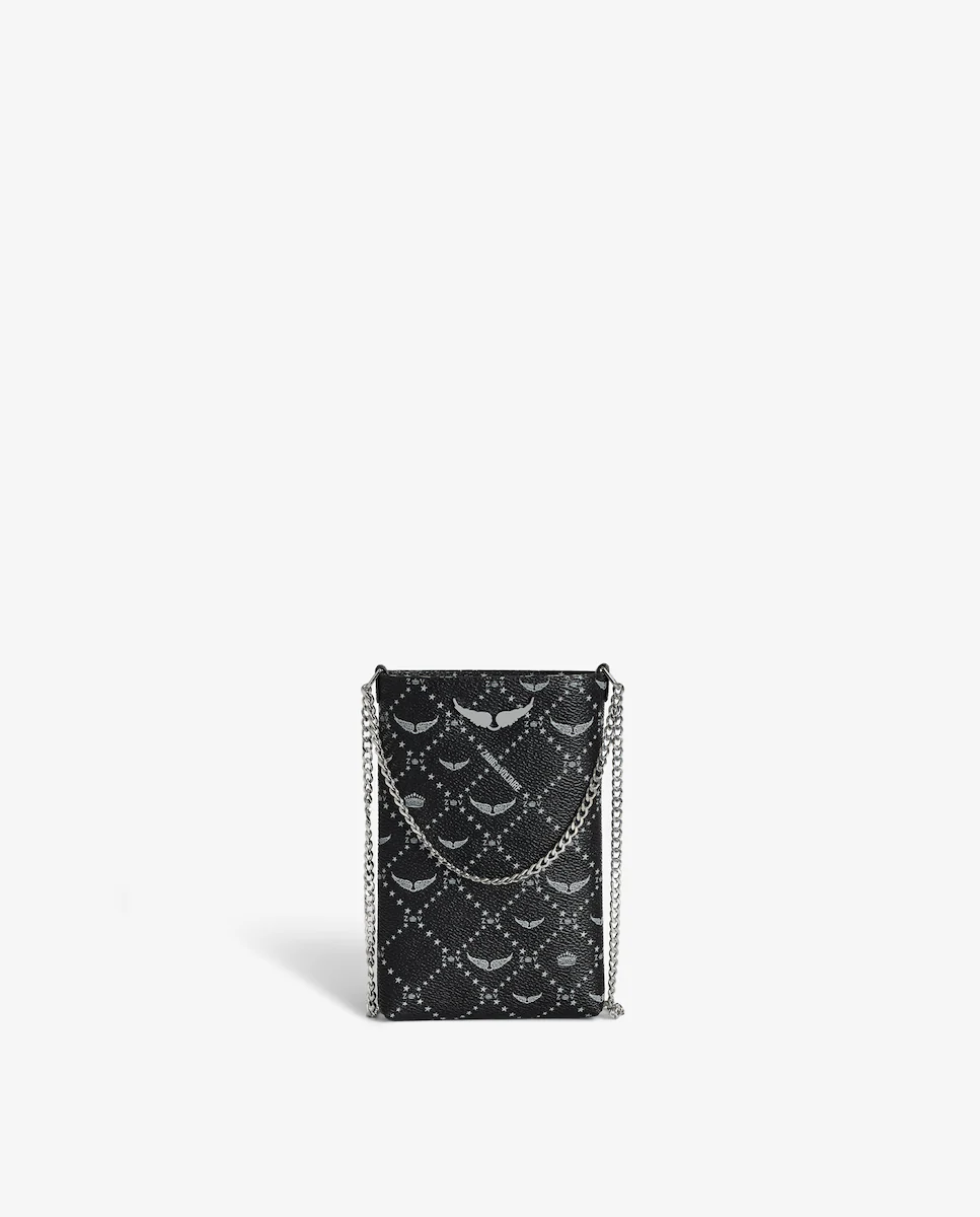 Рок-сумка для мобильного телефона с цепями Zadig & Voltaire, черный 
Рок-сумка для мобильного телефона с цепями Zadig & Voltaire, черный