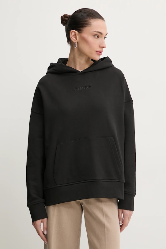Хлопковая толстовка Pinko, черный
Хлопковая толстовка Pinko, черный