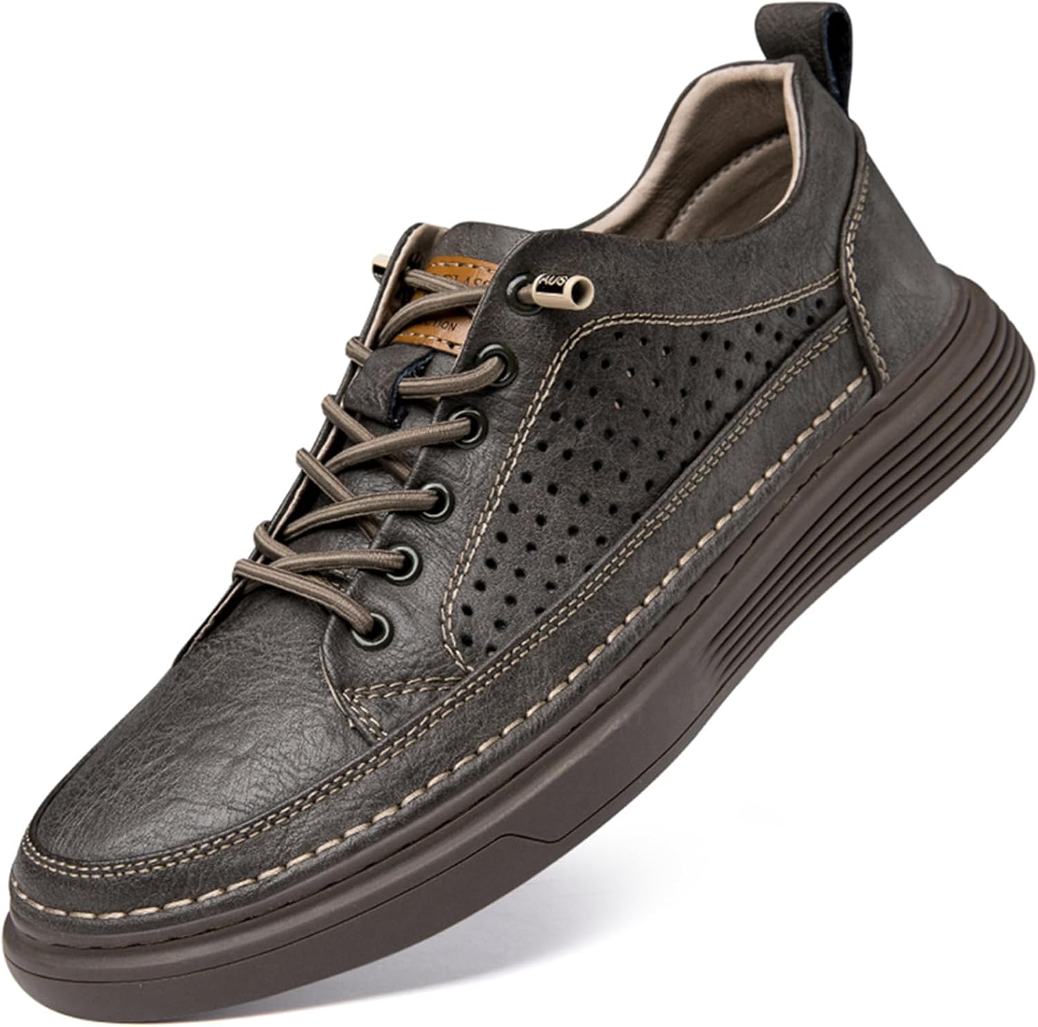 Мужские повседневные обувь, модные кожаные низкие кеды, дышащие удобные прогулочные туфли для мужчин Abborora, серый
Мужские повседневные обувь, модные кожаные низкие кеды, дышащие удобные прогулочные туфли для мужчин Abborora, серый