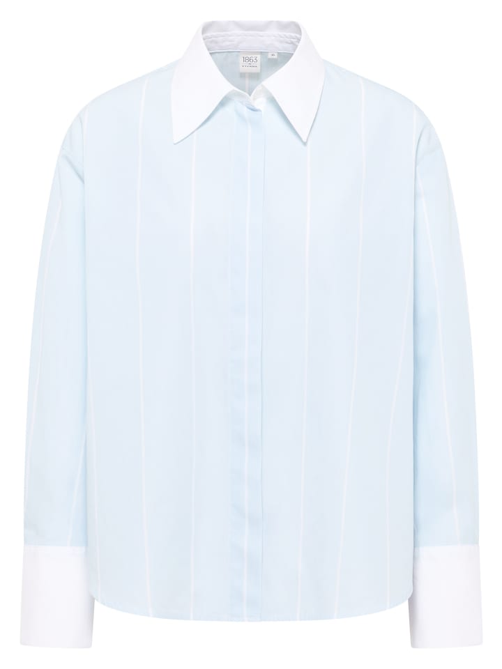 Блузка свободного кроя небесно-голубого цвета Eterna
Блузка свободного кроя небесно-голубого цвета Eterna