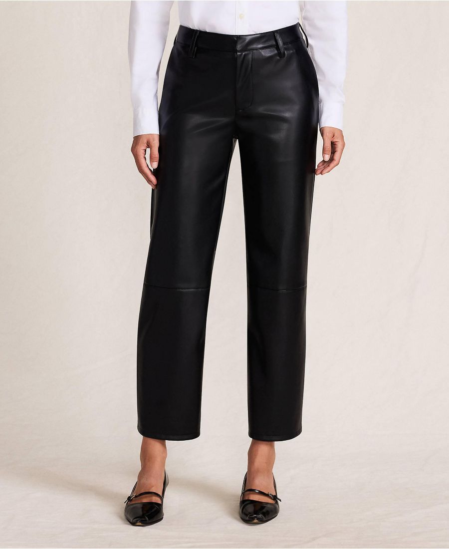 Женские укороченные брюки из искусственной кожи со средней посадкой, свободного кроя, прямого кроя Lands' End, Black
Женские укороченные брюки из искусственной кожи со средней посадкой, свободного кроя, прямого кроя Lands' End, Black