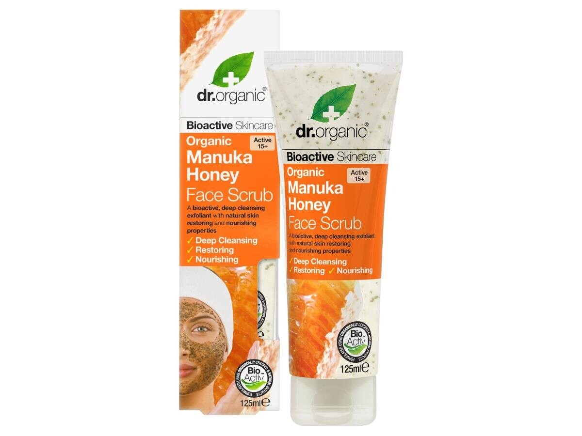 Dr.Organic, скраб для лица с органическим медом манука, 125 мл
Dr.Organic, скраб для лица с органическим медом манука, 125 мл
