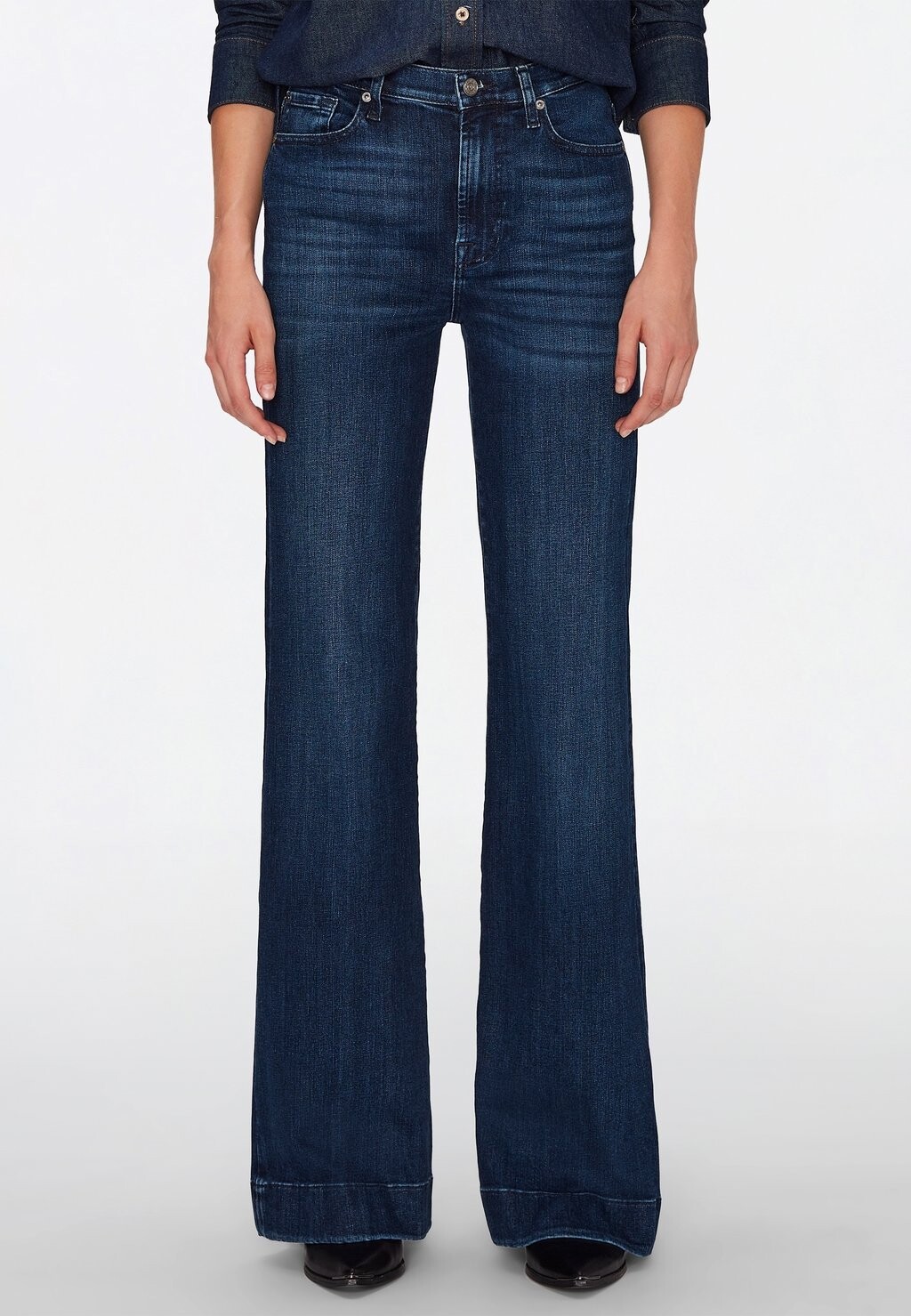 Расклешенные джинсы 7 for all mankind, темно-синий
Расклешенные джинсы 7 for all mankind, темно-синий