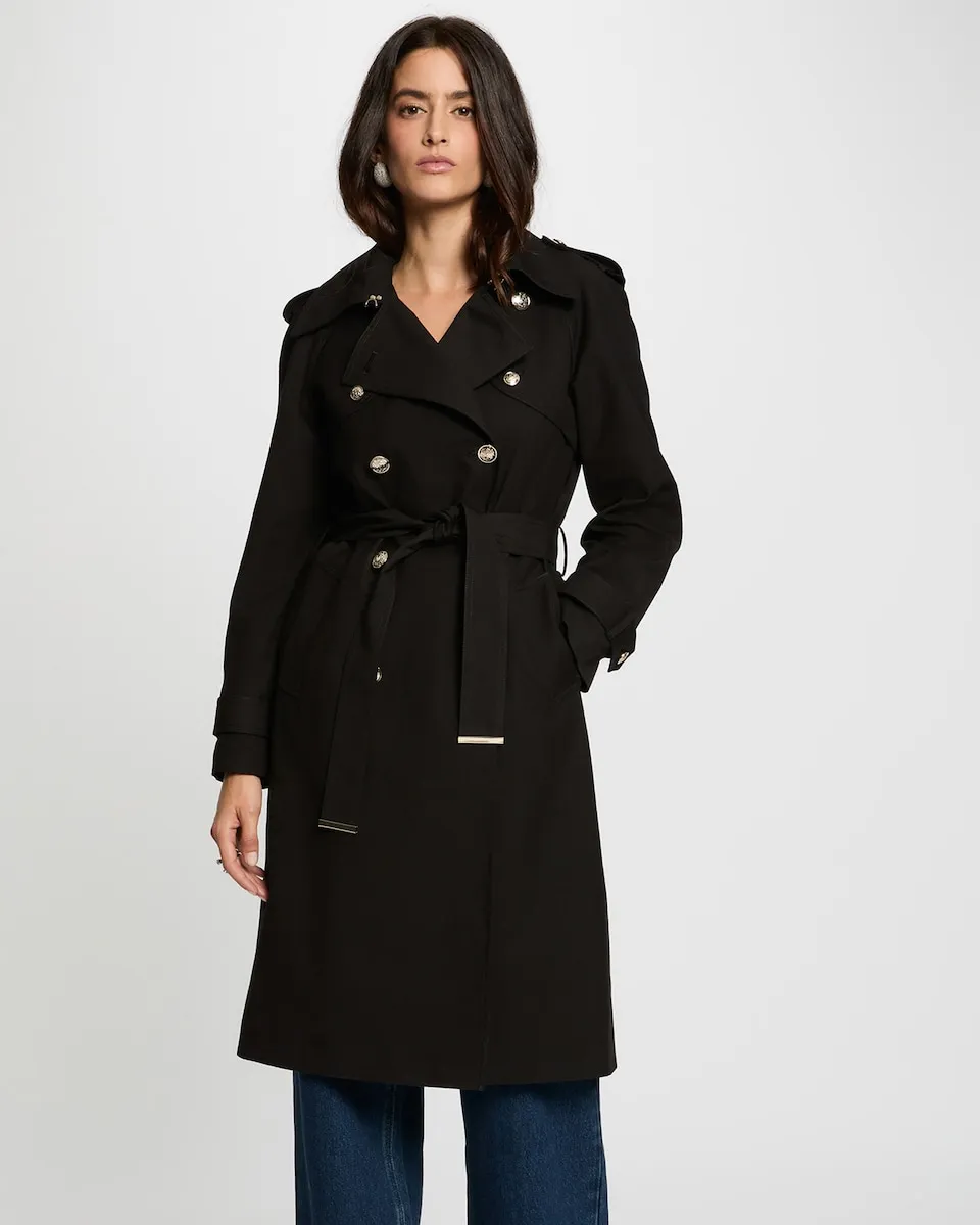 Длинный женский тренч с поясом Morgan, черный
Длинный женский тренч с поясом Morgan, черный