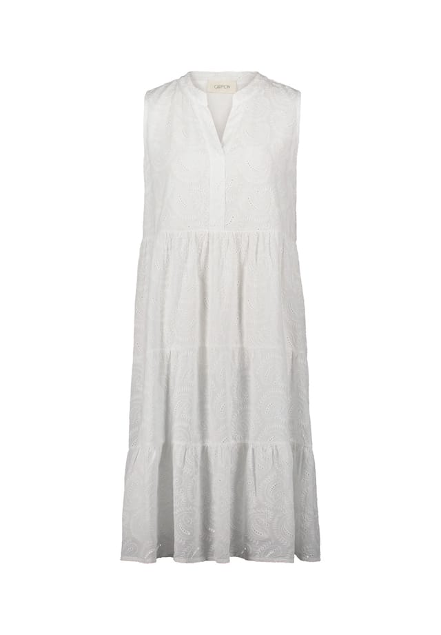 Платье с оборками и разрезом на шее Cartoon, белый
Платье с оборками и разрезом на шее Cartoon, белый