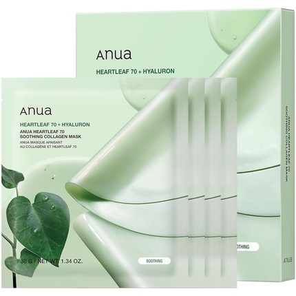 Heartleaf 70 Успокаивающая коллагеновая маска для лица на ночь для гладкой кожи Anua
Heartleaf 70 Успокаивающая коллагеновая маска для лица на ночь для гладкой кожи Anua