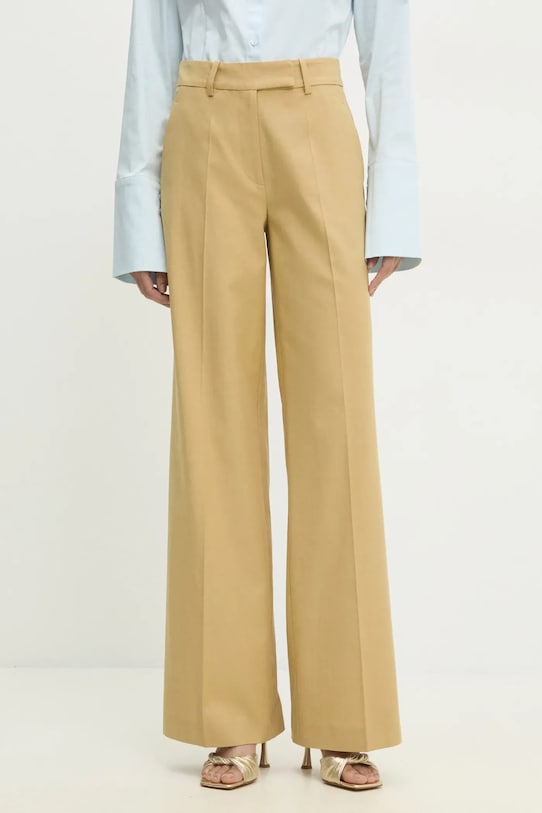 Брюки костюмные с широкой штаниной Answear.Lab, желтый 
Брюки костюмные с широкой штаниной Answear.Lab, желтый