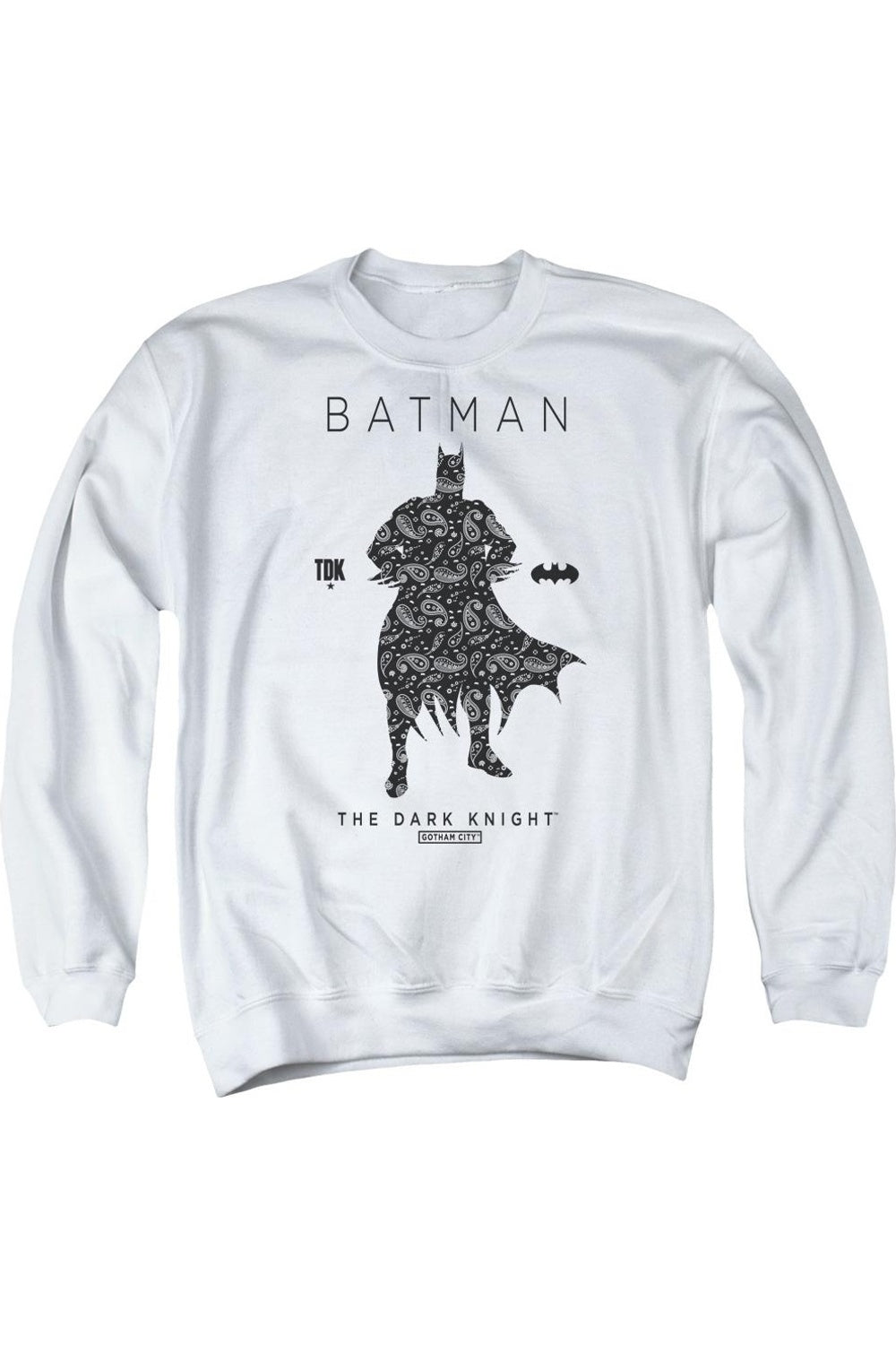 Толстовка Batman Paislety Silhouette для взрослых с круглым вырезом Gildan, белый
Толстовка Batman Paislety Silhouette для взрослых с круглым вырезом Gildan, белый